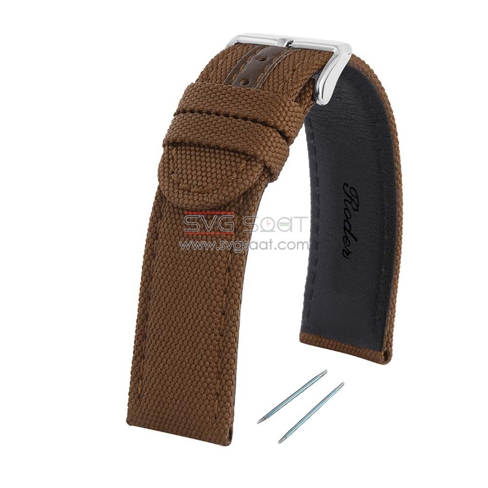R4104S RODER DERİ KAYIŞ - KAHVERENGİ - 22X22MM