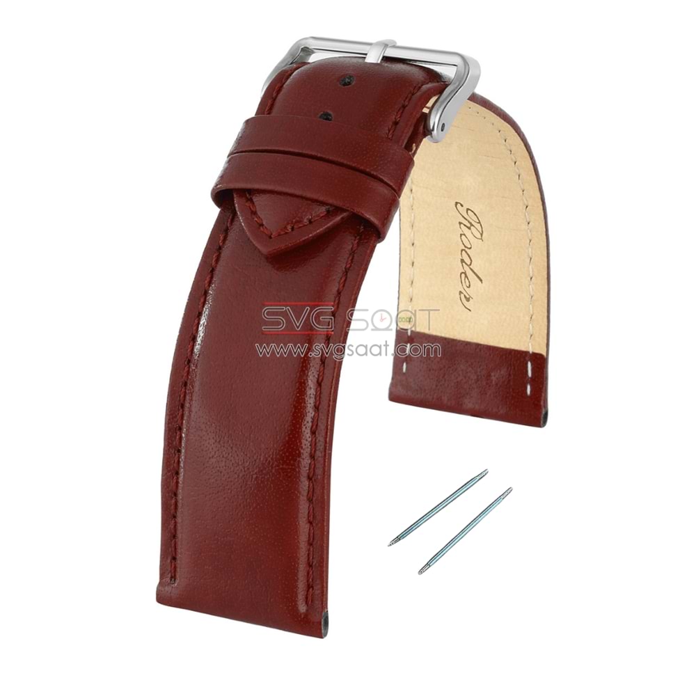 R4106S RODER DERİ KAYIŞ - BORDO - 18MM