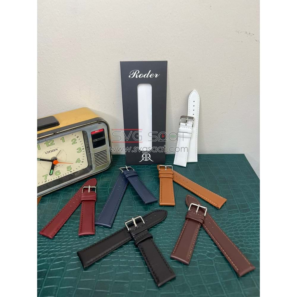 R4106S RODER DERİ KAYIŞ - BORDO - 18MM