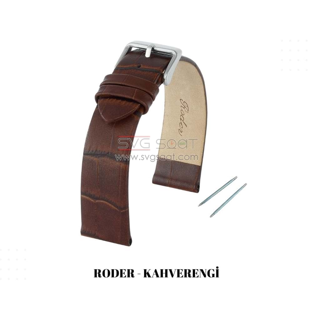 R4147 RODER DERİ KAYIŞ - KAHVERENGİ - 18MM