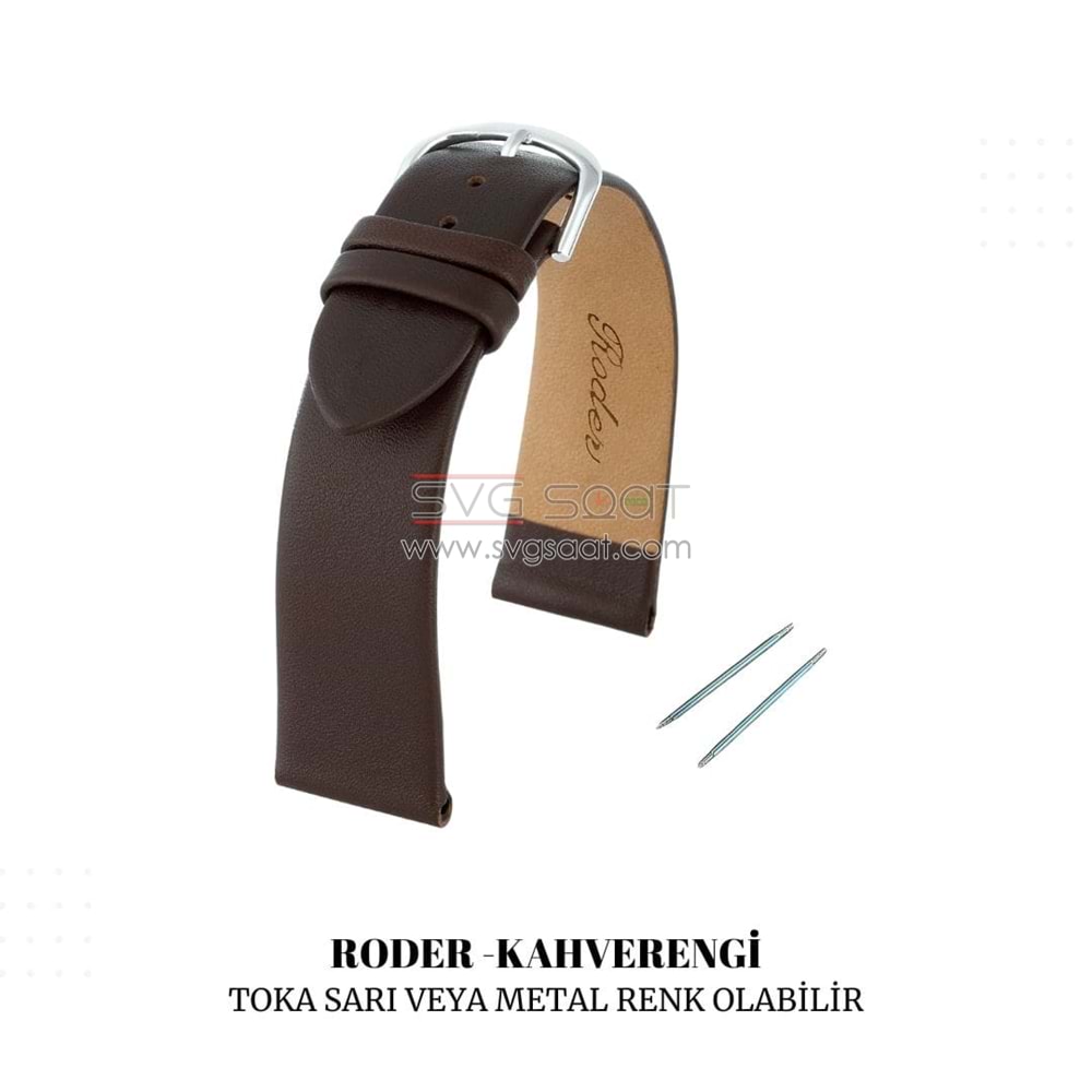 R4146 RODER DERİ KAYIŞ - KAHVERENGİ - 16MM