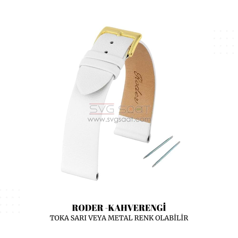 R4146 RODER DERİ KAYIŞ - BEYAZ - 06MM