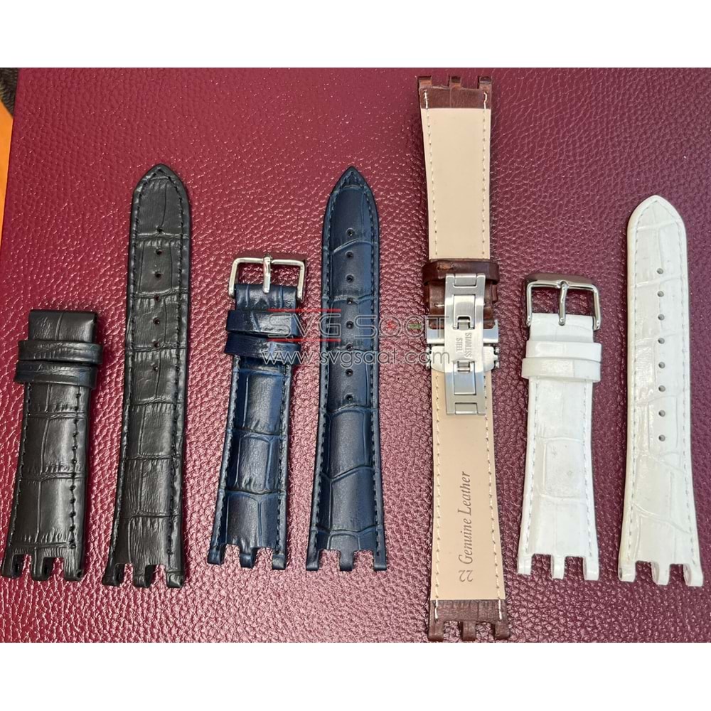 R4118S RODER DERİ KAYIŞ - SİYAH - 22MM