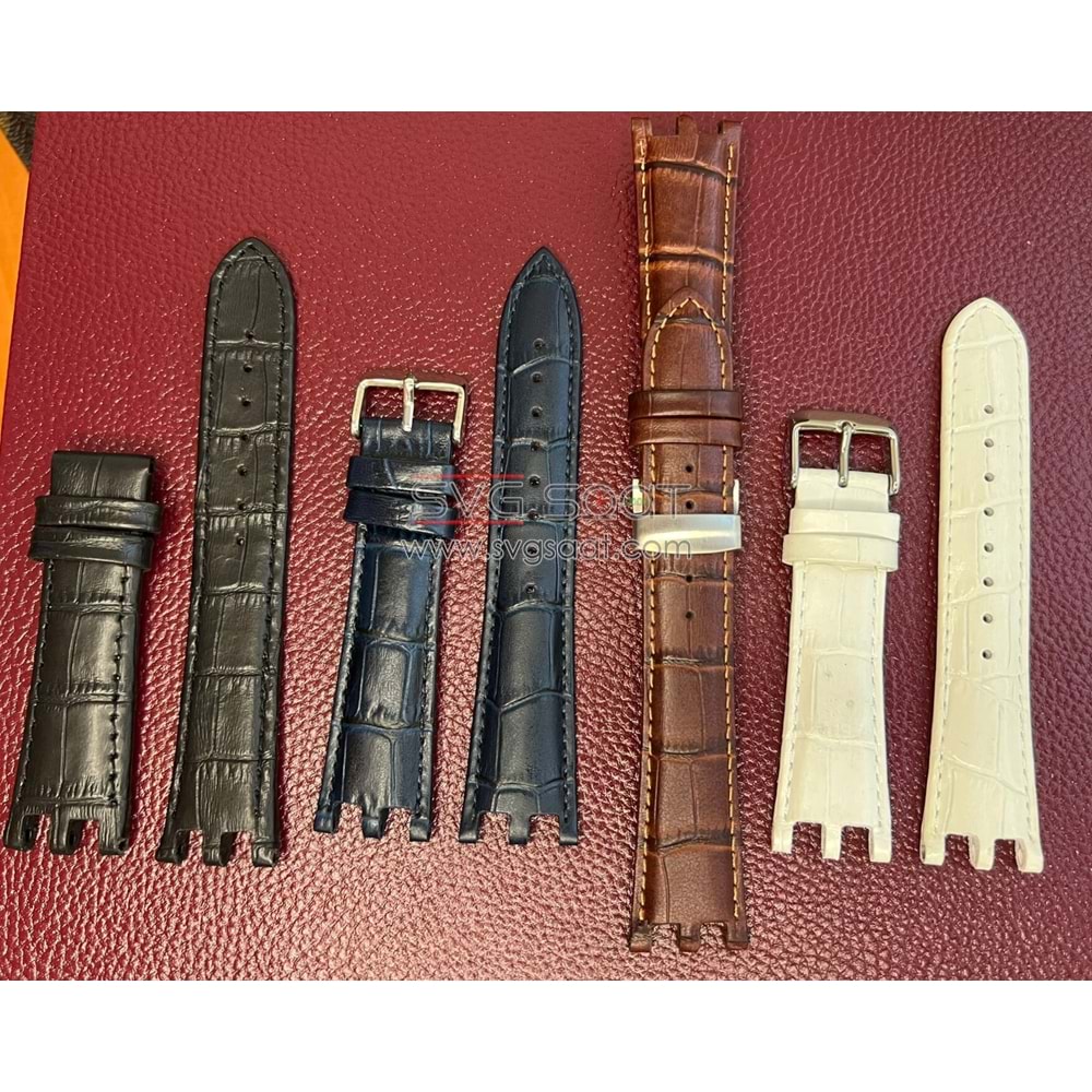 R4118S RODER DERİ KAYIŞ - SİYAH - 22MM