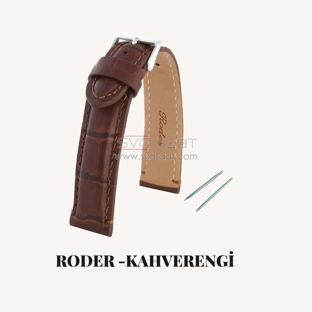 R4137S RODER DERİ KAYIŞ - KAHVERENGİ - 18MM