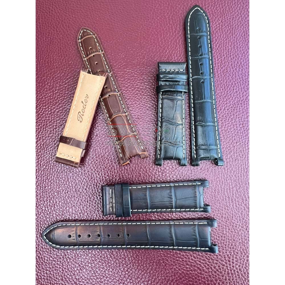 R4119W RODER DERİ KAYIŞ - LACİVERT-BEYAZ - 22MM