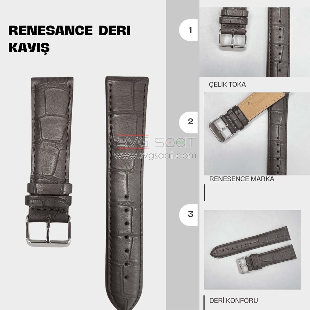 RS2004S RENESANCE DERİ KAYIŞ - DB - 22MM