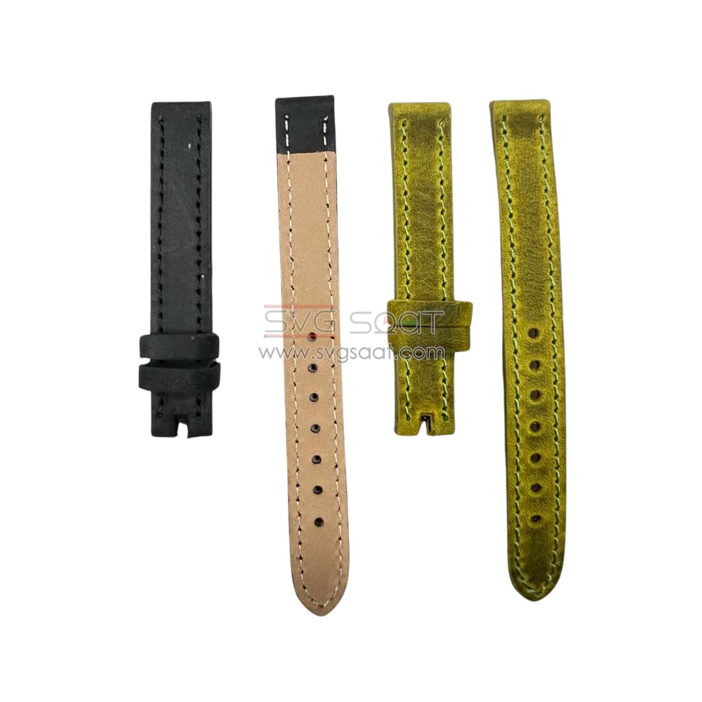 N1001S NUBUK DERİ KORDON - SİYAH - 14MM