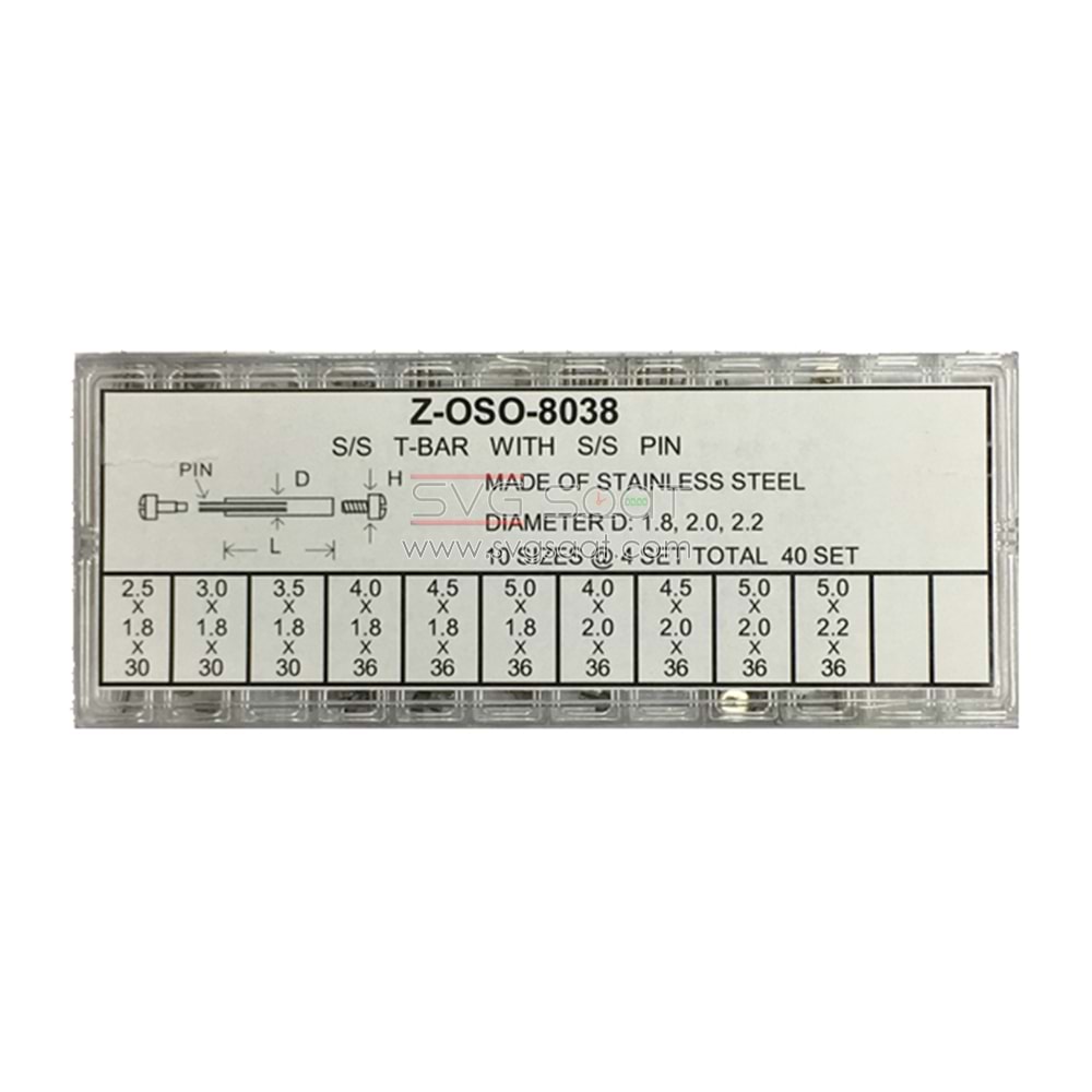 Z-OSO-8038 VİDALI PİM SET
