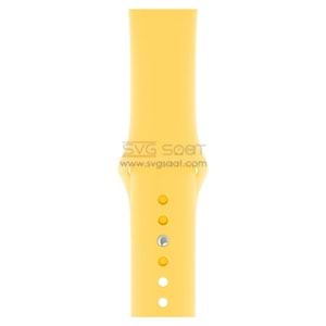Apple watch uyumlu silikon kordon - SARI - 42/44