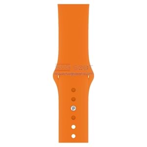 Apple watch uyumlu silikon kordon - TURUNCU - 42/44