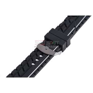 A-34 Silikon Kordon - SİYAH - BEYAZ - 24MM