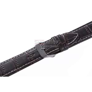 OSO 920 Saat Kordonu - KAHVERENGİ - BEYAZ - 16MM