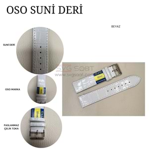 OSO 1597 Saat Kordonu - BEYAZ - 18MM