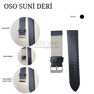 OSO 1962 Saat Kordonu - SİYAH - 18MM