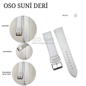 OSO 3561 XL Saat Kordonu - BEYAZ - 22MM