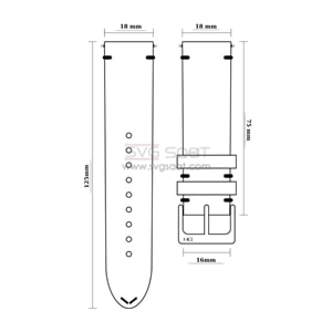 OSO 3561 XL Saat Kordonu - SİYAH - MAVİ - 18MM