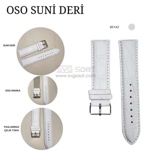 OSO 3556 Saat Kordonu - BEYAZ - 28MM