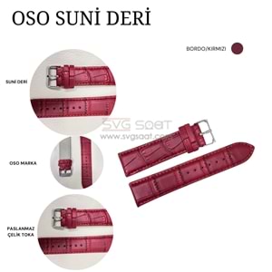 OSO 3556 Saat Kordonu - KIRMIZI - 26MM