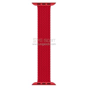 Apple watch uyumlu Örgülü silikon kordon - KIRMIZI - 42/44 - M/L