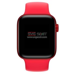 Apple watch uyumlu solo silikon kordon - KIRMIZI - 38/40 - S/M