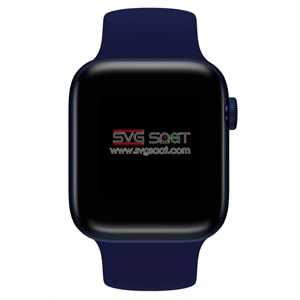 Apple watch uyumlu solo silikon kordon - LACİVERT - 42/44 - M/L