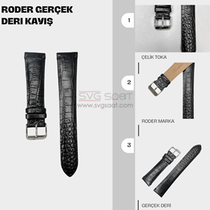 R4174 RODER DERİ KAYIŞ - SİYAH