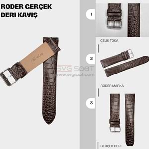 R4174 RODER DERİ KAYIŞ - KAHVERENGİ - 20MM
