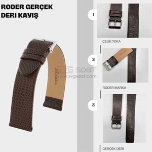 R4157 RODER DERİ KAYIŞ - KAHVERENGİ - 10MM