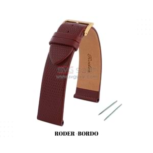 R4157 RODER DERİ KAYIŞ - BORDO - 12MM