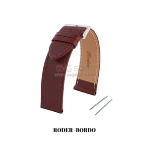 R4150S RODER DERİ KAYIŞ - BORDO - 18MM