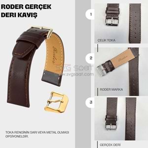 R4150S RODER DERİ KAYIŞ - KAHVERENGİ - 12MM