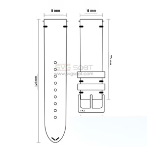 R4102S RODER DERİ KAYIŞ - LACİVERT - 08X08MM