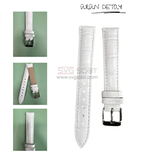 R4102S RODER DERİ KAYIŞ - BEYAZ - 22X22MM