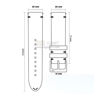 R4102S RODER DERİ KAYIŞ - TABA - 20MM