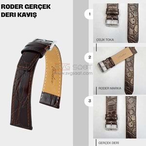 R4149S RODER DERİ KAYIŞ - KAHVERENGİ - 12MM