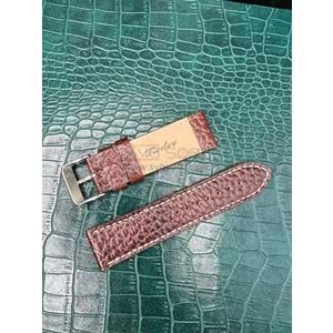 R4105W RODER DERİ KAYIŞ - KAHVERENGİ-BEYAZ - 24MM