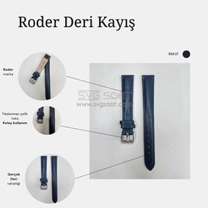 R4106S RODER DERİ KAYIŞ - LACİVERT - 12MM