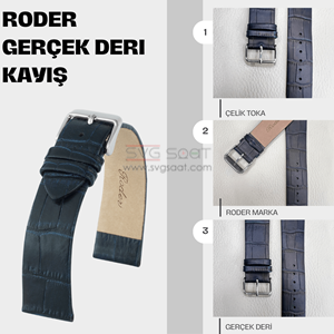 R4147 RODER DERİ KAYIŞ - LACİVERT