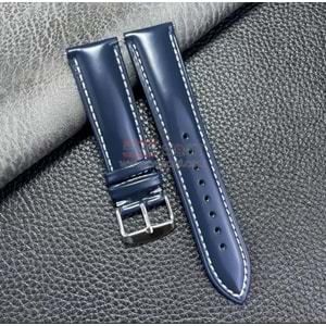 R4106W RODER DERİ KAYIŞ - LACİVERT - BEYAZ - 14MM