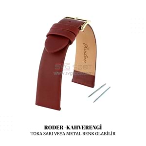 R4146 RODER DERİ KAYIŞ - BORDO - 12MM