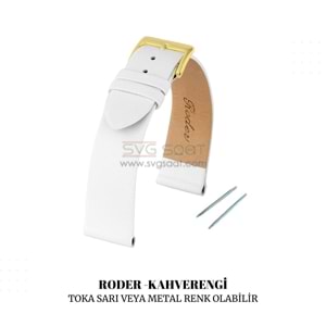 R4146 RODER DERİ KAYIŞ - BEYAZ