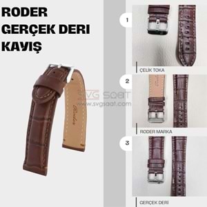 R4137S RODER DERİ KAYIŞ - KAHVERENGİ - 18MM