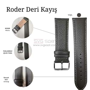 R4135W RODER DERİ KAYIŞ - YEŞİL - 24MM