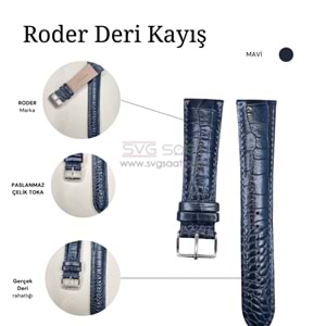 R4134S RODER DERİ KAYIŞ - LACİVERT - 12MM