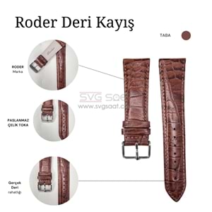 R4134S RODER DERİ KAYIŞ - TABA - 24X20MM