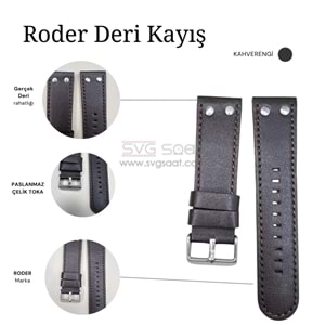 R4133S RODER DERİ KAYIŞ - KAHVERENGİ - 24MM