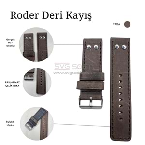 R4133S RODER DERİ KAYIŞ - TABA - 24MM
