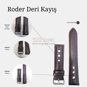 R4129S RODER DERİ KAYIŞ - KAHVERENGİ - 20MM