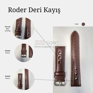 R4129S RODER DERİ KAYIŞ - TABA - 20MM